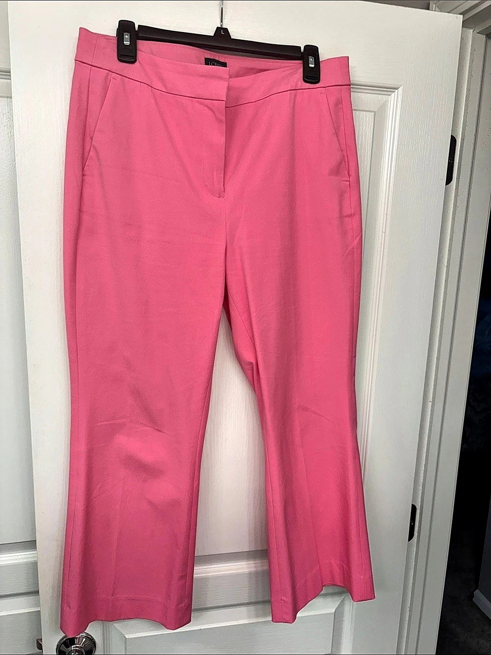 J.Crew Charley Kickout Cropped Pant in Chino Pink
